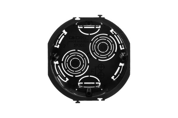 59301 Подрозеточная коробка для сплошных стен черная под 2 модуля DKC