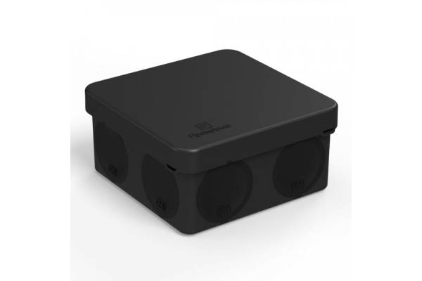 60-0210-9005 Коробка распределительная для прямого монтажа двухкомпонентная (HF) черная 80х80х40 (132шт/кор) Промрукав