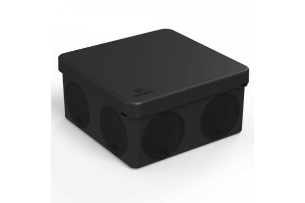 60-0300-9005 Коробка распределительная для прямого монтажа двухкомпонентная (HF) черная 100х100х50 (66шт/кор) Промрукав