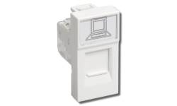 CKK-40D-RI1-K01 Розетка компьютерная РКИ-10-00-П RJ-45 UTP кат.5e (на 1 модуль) ПРАЙМЕР белая IEK