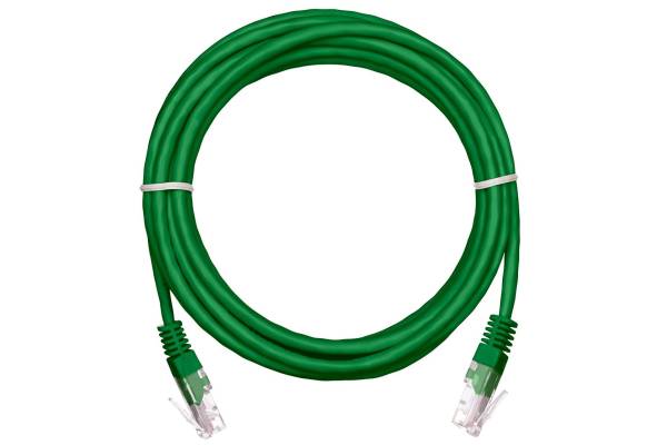 EC-PC4UD55B-BC-PVC-010-GN-10 Коммутационный шнур U/UTP 4 пары, Кат.5е (Класс D), BC, PVC нг(B), зеленый, 1м, уп-ка 10шт. NETLAN