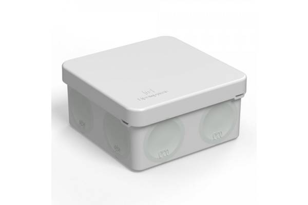 60-0210 Коробка распределительная для прямого монтажа двухкомпонентная безгалогенная (HF) 80х80х40 (132шт/кор) Промрукав