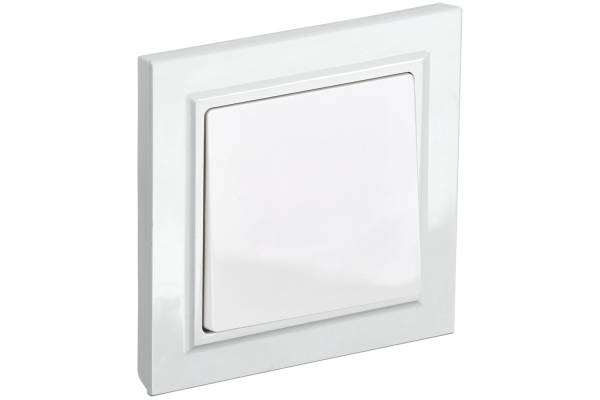 BR-V10-0-10-K01-F BRITE Выключатель 1-клавишный 10А в сборе ВСР10-1-0-БрБ белый IEK
