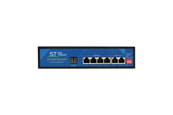 ST-S49POE (2М/78W/А/SC) PRO Коммутатор Switch POE 4-х портовый Space Technology