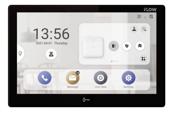 F-VI-3561IPWE1/Black Видеодомофон с ОС Android 10.0 iFlow (project)