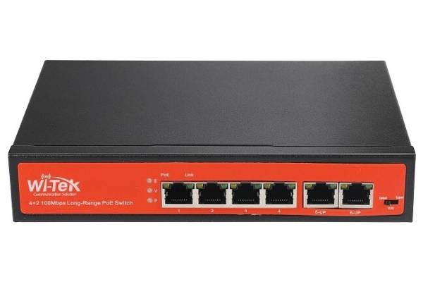 WI-PS205 v4 Неуправляемый коммутатор 4 PoE порта Wi-Tek