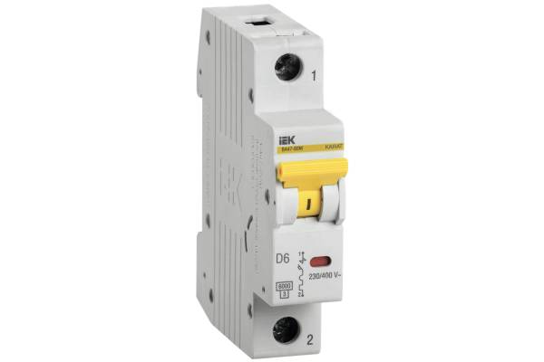 MVA31-1-006-D KARAT Автоматический выключатель ВА47-60M 1P D 6А 6кА IEK