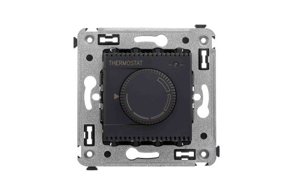 4412163 Термостат для теплых полов в стену Avanti, Черный матовый DKC