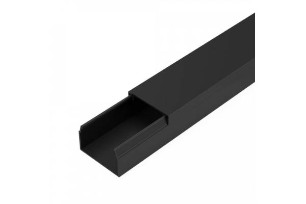 PR03.0212 Кабель-канал черный 2-й замок в п/э 25х16 мм (50 м/уп) Промрукав