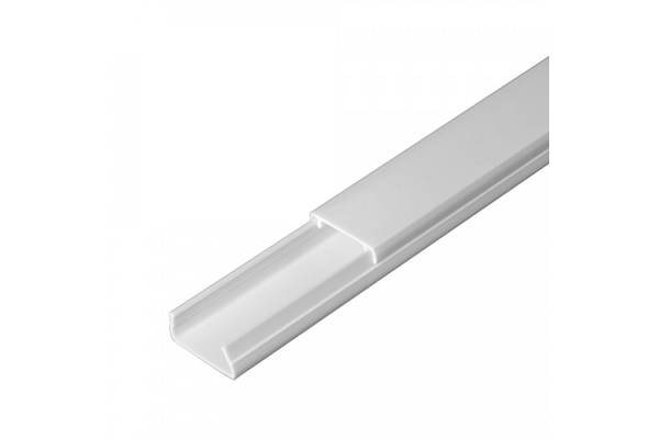 PR03.0049 Кабель-канал белый 2-й замок в п/э 20х10 (96 м/уп) Промрукав