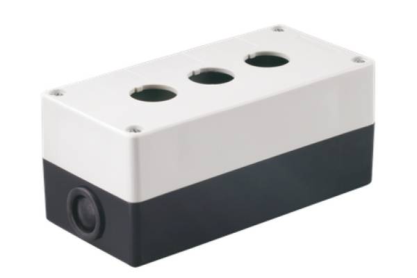 BKP10-3-K01 Корпус поста КП103 для кнопок управления 3 места белый IEK