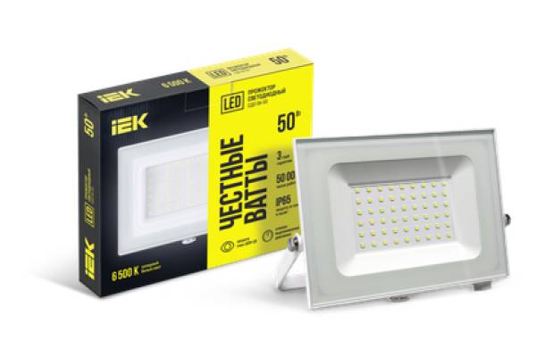 LPDO601-50-65-K01 Прожектор светодиодный СДО 06-50 IP65 6500K белый IEK