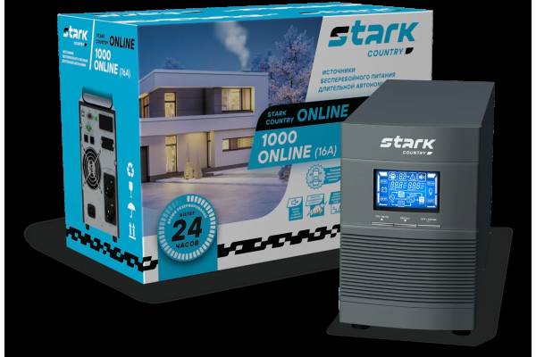Stark Country 1000 online, 16А Источник бесперебойного питания длительной автономии Stark Country
