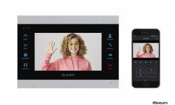 SL-07N Cloud (серебро+черный) Монитор цветного видеодомофона 7 SLINEX (следы монтажа)