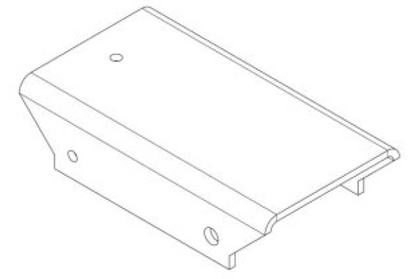 PERCo-MB-16.8 Накладка прямая верхняя (доп. секция - секция) PERCo