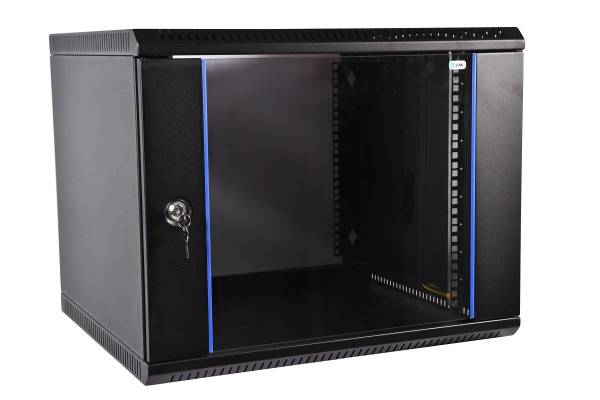 ШРН-Э-6.350-9005 Шкаф телекоммуникационный настенный разборный 6U (600х350) дверь стекло, черный, ЦМО