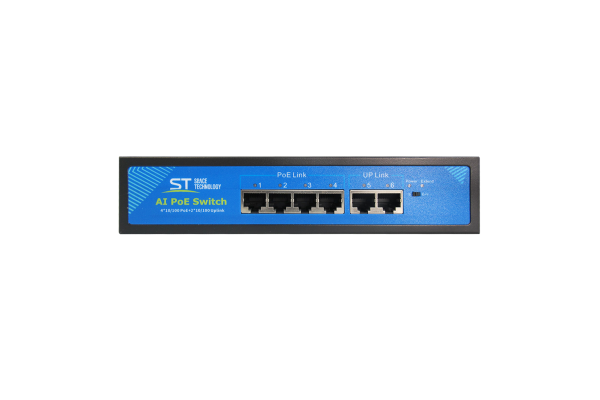 ST-S140POE (2М/100W/А) PRO, версия 2 Коммутатор POE 4-х портовый