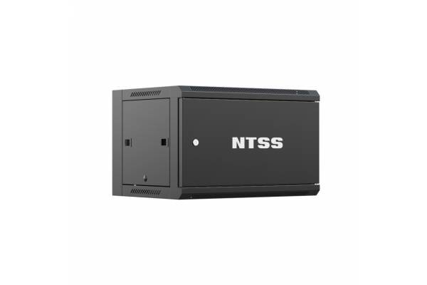 NTSS-W6U6045FD-BL Шкаф настенный телекоммуникационный W 6U 600х450х370мм, 2 профиля 19, дверь сплошн