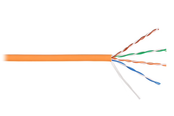 U/UTP cat 5e LSZH 4x2x0,47 Cu Solid INDOOR оранжевый (305 м) Кабель LINEMAX 